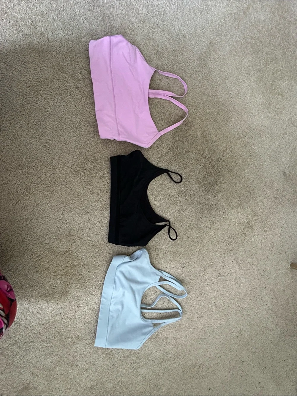 Othr Seamless Bralette Trio - Pink, Black & Light Blue